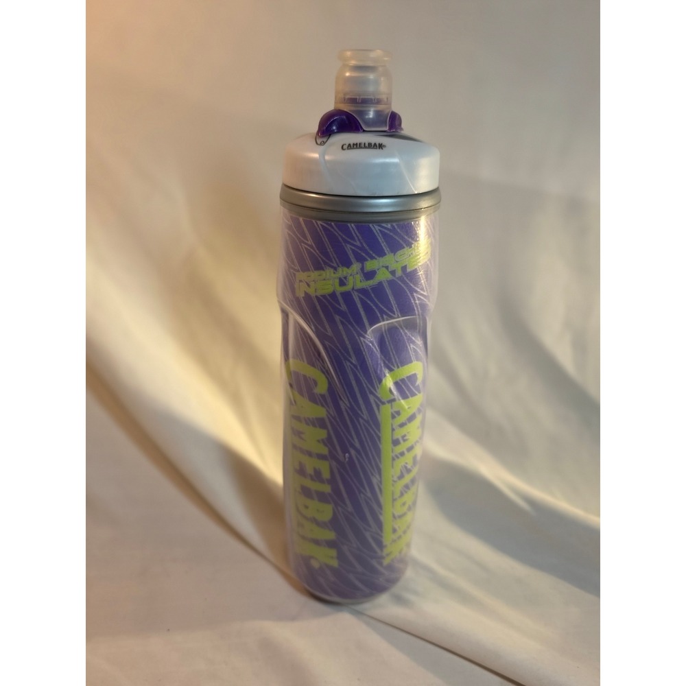 CamelBak Podium Big Chill Insulated Water Bottle Purple Lime Green 25oz Cycling